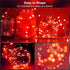 2 Pack Fairy Lights Battery Operated, 200 LED 66Ft Silver Wire Starry String Lights for Outdoor Indoor Wedding Decor