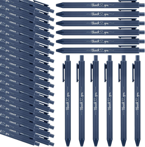 Chiisong 100 Pcs Thank You Pen Bulk Multicolor Ballpoint Pen for Server Employee