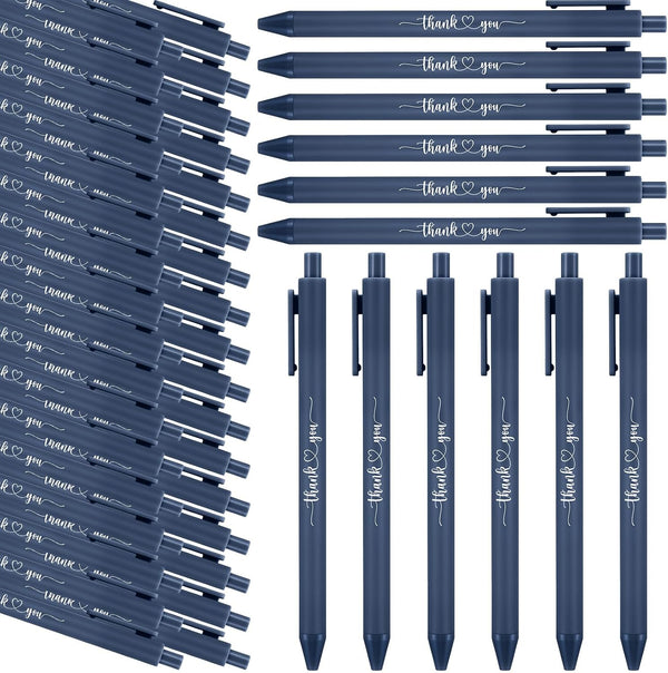 Chiisong 100 Pcs Thank You Pen Bulk Multicolor Ballpoint Pen for Server Employee