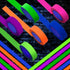 Whaline 6 Colors Neon Gaffer Cloth Tape - Fluorescent UV Blacklight Tape for UV Party (0.6 inch x 16.5 feet)