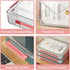 SAYEEC Clear File Storage Box, Portable Project Case with Handle, Stackable Flat Storage Bin for A4 Paper