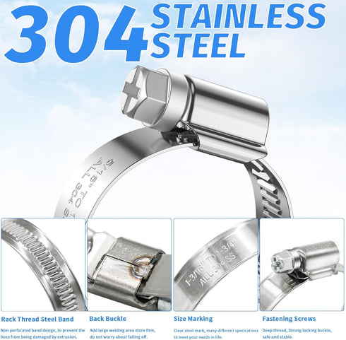 , Adjustable Mini Metal Pipe Hose Clamp