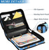 Fisyme 3 Cookies and Milk Cartoon Zipper Binder Ring with Zipper and Shoulder Strap Large Capacity Multi-Pocket Binder