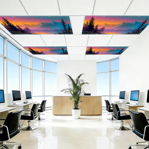 seewan 4x2 2 Pack, ft Magnetic Fluorescent Light Covers Fabric Light Filters for Home Classroom Office LED Ceiling