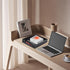 Leather Letter Tray, Luxury Desk Organizer for Mail, Paper Files, Magazines, and Cosmetics, Black