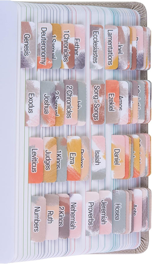 DIVERSEBEE Large Print Laminated Bible Tabs, Easy to Apply, Bible Study Journaling Supplies, Index Book Tabs for Women,