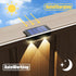 4 Pack, Peasur Solar Fence Lights Outdoor Waterproof LED Steps Light Solar Powered, Deck Lights for Railing Yard