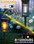ALLIVING 8 Pack Solar Lights Outdoor Waterproof, Bright Solar Pathway Lights with Auto On/Off, Weatherproof Garden
