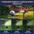 4 HOFLYW Solar Spotlights Outdoor Waterproof Landscape Path Lights Solar Dusk to Dawn Outdoor Lighting Brightness Modes