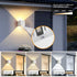 FUPE IP65 3 3000K/4000K/6000K 15W Up and Down Lights Outdoor Wall Lights Porch Lights, Square Aluminum Exterior