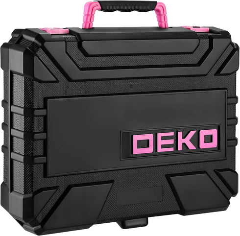 Set, Set 8V 126 DEKOPRO Drill Home Tool with Pink Cordless Drill, Hand Tool Kit for Women, pcs