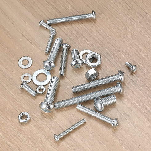 wugongshan 1080 M3/M4/M5/M6 Sets Pcs Screws Bolts and Nuts Assortment Kit, Metric Machine Screws and Nuts and Flat