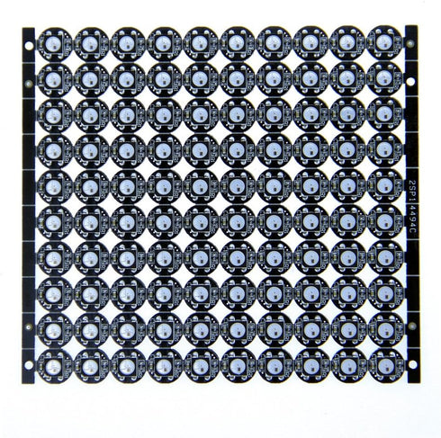 100pcs WS2812B 5050 5V ALITOVE Addressable Smart RGB LED Pixel Light on Black Heat Sink PCB Board DC Compatible