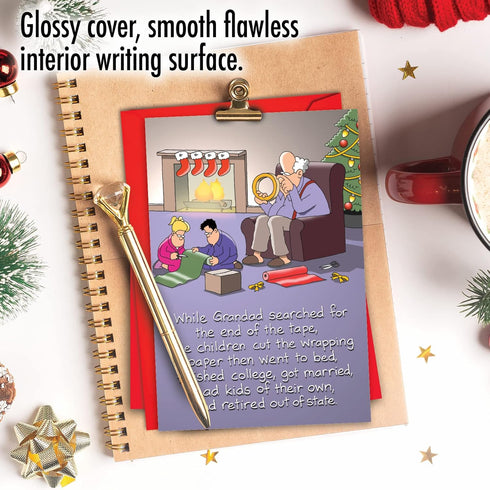 NobleWorks Funny Christmas Greeting Card, 5 x 7 Inch Envelope, Sticky Tape, 1 Card