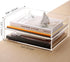 SANRUI 2 Pack Acrylic Paper Tray Organizer for Desk, Stackable File Organizer for Letters, Documents, and Magazines