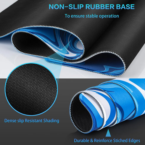 Canjoy Fluid Pattern Gaming Mouse Pad, Large Extended 35.4x15.7inch Computer Mouse Mat for Gaming, Office, Home