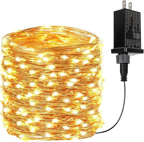 66Ft 200 LED Fairy Lights Plug in, Waterproof String Lights Outdoor &
