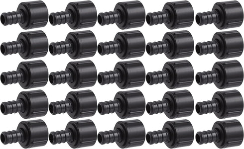 SharkBite 1/2 Inch Poly Crimp Swivel Adapter, Pack of 25 for PEX Pipe, PE-RT