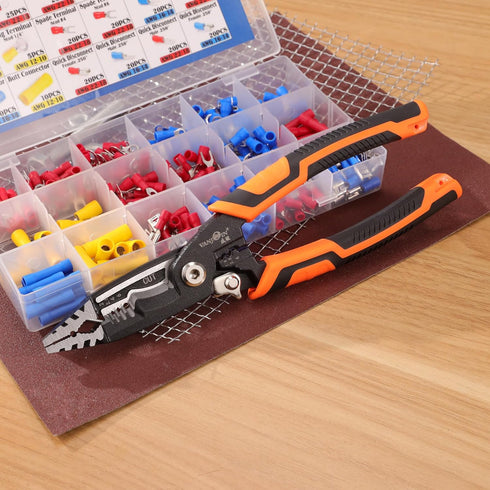 7-in-1 Wire Stripper Tool, Cutters, Crimper Pliers for Electrical Cable Stripping, Cutting, and Crimping