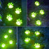 4 Solar Dog Animal Paw Print Lights, Garden Statue Lantern LED Path Light for Pathway Lawn Yard Outdoor Decorations