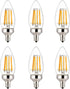 Sunlite 40270 LED Edison B11 Torpedo Tip Chandelier Light Bulb, 7.5 Watts