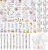 Jetec 150 Bible Verses Gift Set with 30 Christian Bookmarks, Pens, Notebooks, Keychains, and Bags