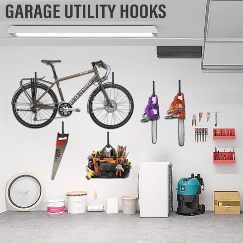Heevir etc.(4 7.7 Inches) Heavy Duty Utility Hooks, Garage Storage Wall Mount Steel Hooks, Garden Tool Hanger, Garage