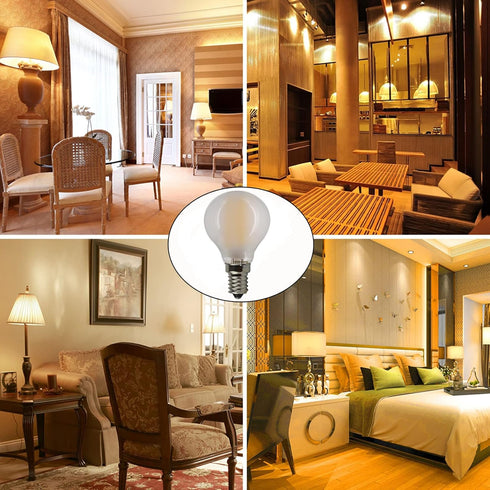 E14 G45 Dimmable LED Globe Filament Bulb, 4W, 40W Equivalent, Warm White 2700K, 6 Pack