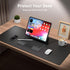Leather Desk Pad Protector, Non-Slip PU Leather Desk Blotter, Waterproof Writing Pad, 23.6" x 13.7" (Black)