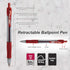BAZIC Spencer Retractable Pen w/ Cushion Grip, Red (4/Pack)