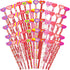 Valentine's Day Pencils, 60 Pieces Assorted with Giant Eraser, Valentine's Party Favors, 12 Styles