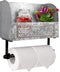 Autumn Alley Farmhouse Galvanized Toilet Paper Holder with Shelf Durable Wall Mount