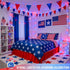 250 4th 91.5ft 8 JMEXSUSS LED Red White and Blue Lights for of July Decorations - Connectable Patriotic Lights Outdoor