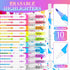 Zhehao 40 Pcs Erasable Highlighters Bulk, Double Head Liquid Highlighters in Assorted Pastel Colors