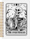 Overthinker Tarot Card Journal, Gothic Skull Notebook, Witchy Spiral Notebook 5.5x8.3, Goth Office Supplies