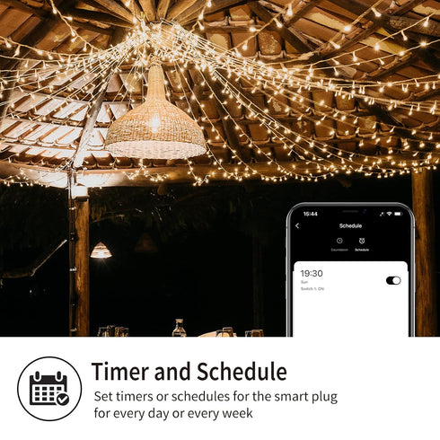 Minoston MP24W Outdoor Smart Plug with 2 Individual Control Sockets, Weather-Resistant, Works with Alexa, Google