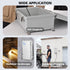 Waterproof Outdoor IP67 Junction Box (7.9"x3.9"x2.8") with Hinged Grey Cover, Wall Brackets, Weatherproof ABS Plastic