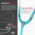 MDF Instruments Acoustica Lightweight Stethoscope, Adult, Dual Head, Pastel Blue Tube, Silver Chestpiece-Headset