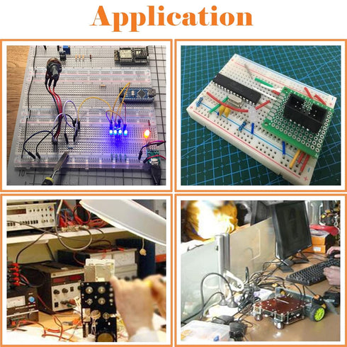 560Pcs Jumper Wire Kit Solderless Flexible Breadboard with 65Pcs Jumper Wires, Tweezers & Plastic Box