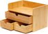 RoyalHouse Premium Natural Bamboo Desktop Organizer - Attractive 3 Tier Design for Documents, Office Supplies,