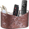TV Remote Control Holder, PU Leather Caddy with 3 Compartments for DVD, Blu-Ray, Media Player, and Accessories
