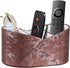 TV Remote Control Holder, PU Leather Caddy with 3 Compartments for DVD, Blu-Ray, Media Player, and Accessories