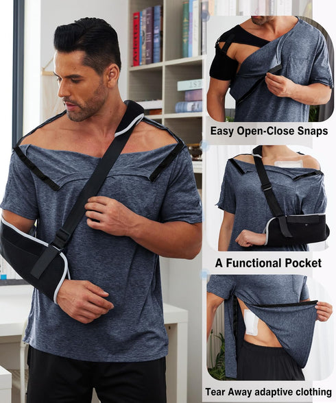 Adaptive Chemo Clothing: Men's Recovery Shirts with Snap Open Sides