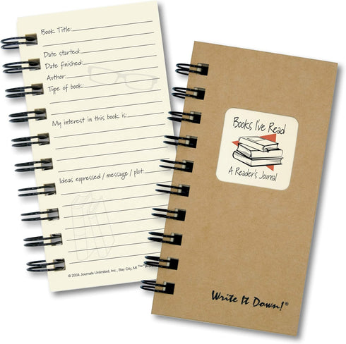 Write it Down Series by Journals Unlimited, Guided Journal, Books I've Read, Mini-Size 3”x5.5”