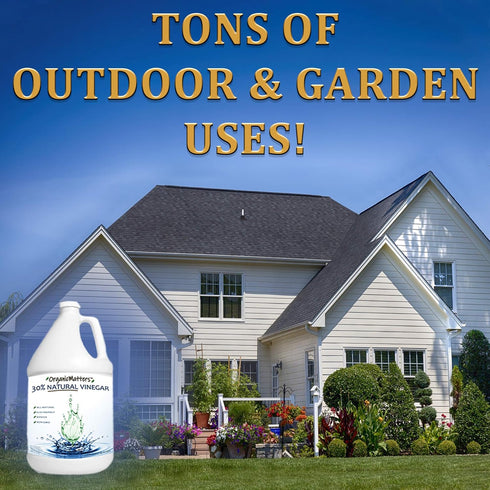 OrganicMatters 30% (128 oz Vinegar Organic Industrial Cleaning Agent Concentrate, Pure Non-GMO Kosher All-Purpose Home