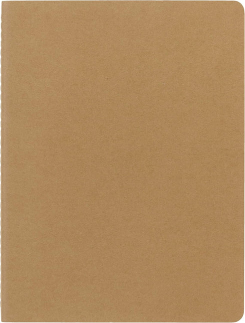 Moleskine Cahier Journal, Soft Cover, XL (7.5" x 9.5") Plain/Blank, Kraft Brown, 120 Pages (Set of 3) by Moleskine