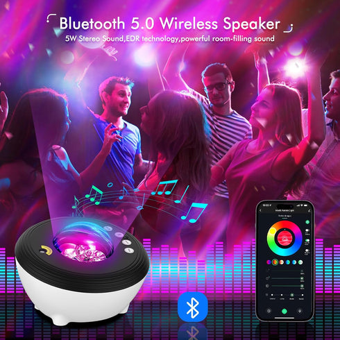 YunLone 33 5.0 8 Galaxy Projector Star Lights Projector for Bedroom with Lighting, Aurora Projector with Bluetooth