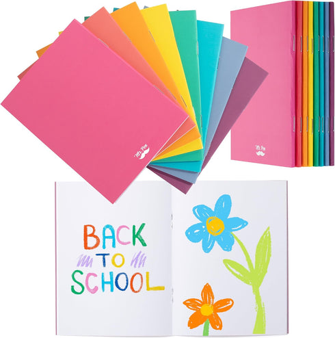 Mr. Pen - Colorful Blank Books, 4.2 x 5.5 Inches, 32 Pages, 8 Pack, Mini Notebooks for Kids, Unlined Journal for