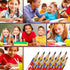 International Flags World Pencils: American, British, France, China, India with Erasers - 60 Pcs for School Supplies