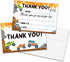 Chuxvon Kids Thank You Cards Fill in the Blank, Truck Thank You Cards,